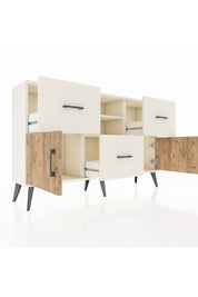 Arges Konsol 2 Raflı 3 Çekmeceli 2 Kapaklı 132x30x83 - S144M043V01A