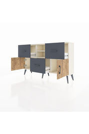 Arges Konsol 2 Raflı 3 Çekmeceli 2 Kapaklı 132x30x83 - S144M043V02A