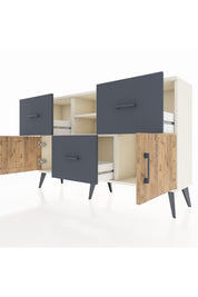 Arges Konsol 2 Raflı 3 Çekmeceli 2 Kapaklı 132x30x83 - S144M043V02A