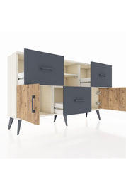 Arges Konsol 2 Raflı 3 Çekmeceli 2 Kapaklı 132x30x83 - S144M043V02A