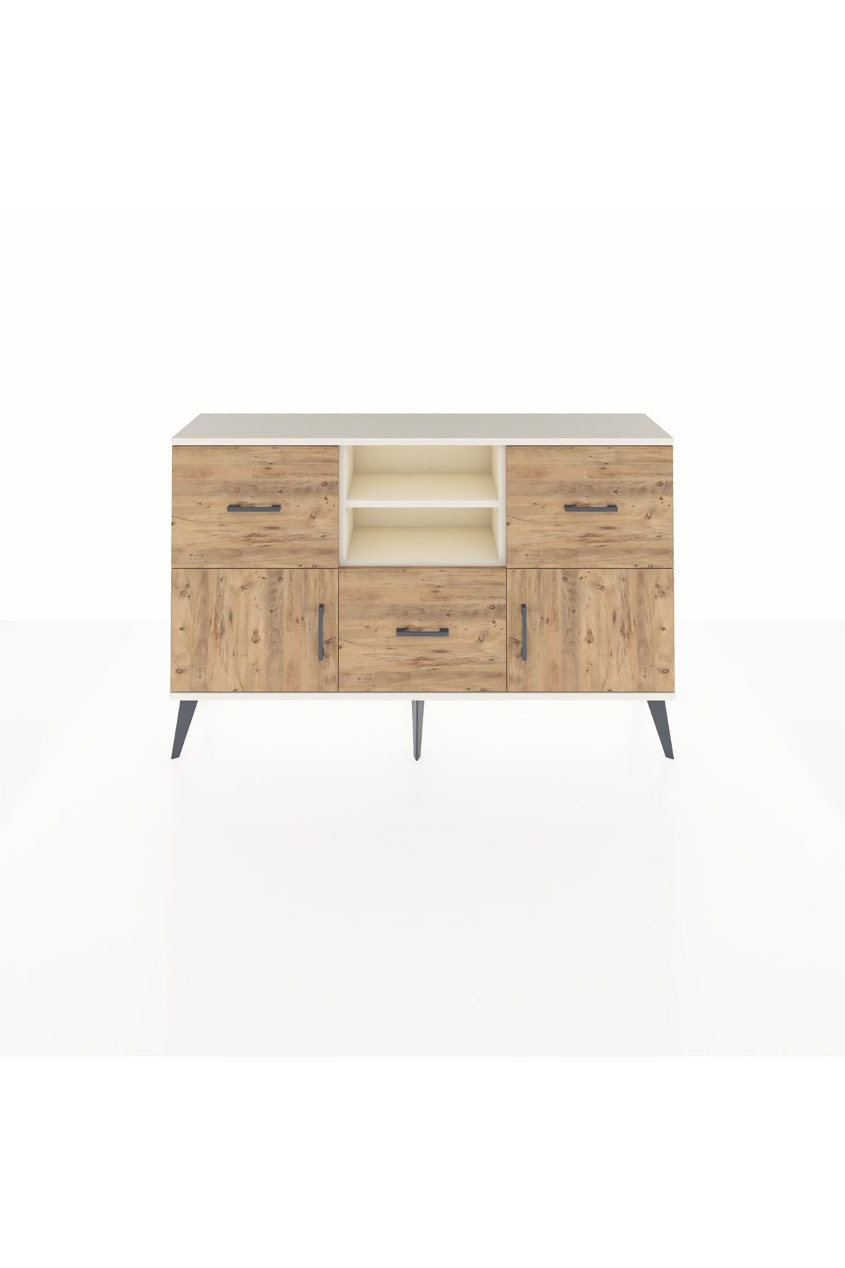 Arges Konsol 2 Raflı 3 Çekmeceli 2 Kapaklı 132x30x83 - S144M043V03A