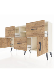 Arges Konsol 2 Raflı 3 Çekmeceli 2 Kapaklı 132x30x83 - S144M043V03A