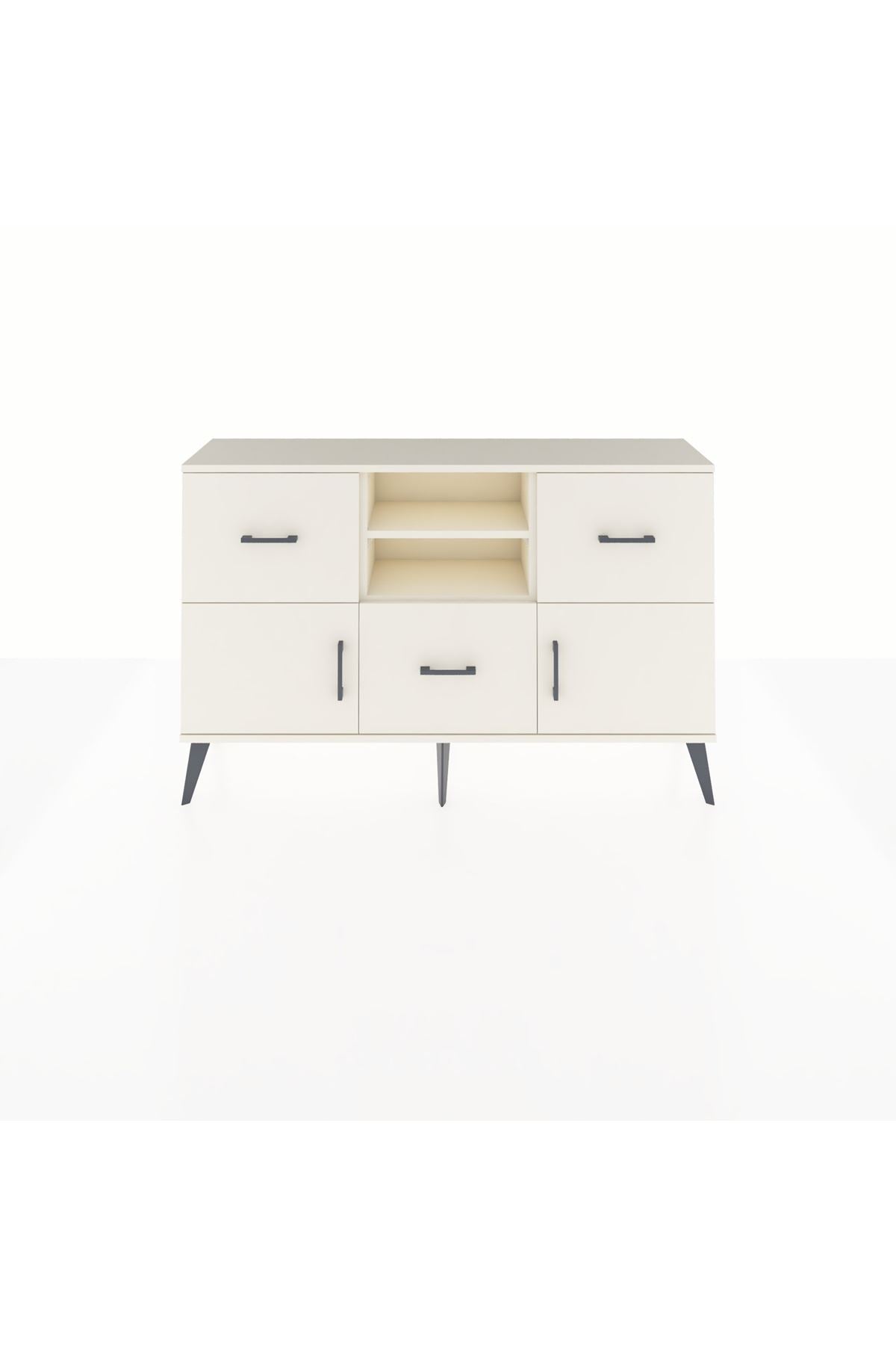 Arges Konsol 2 Raflı 3 Çekmeceli 2 Kapaklı 132x30x83 - S144M043V04A