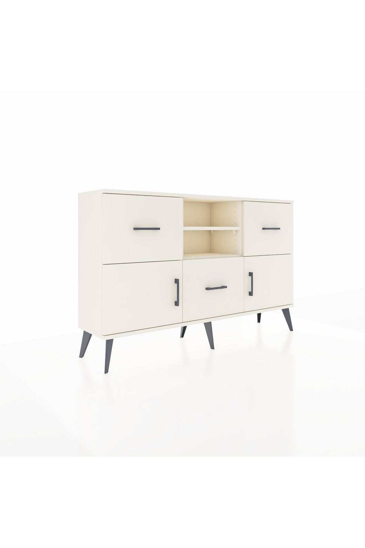 Arges Konsol 2 Raflı 3 Çekmeceli 2 Kapaklı 132x30x83 - S144M043V04A