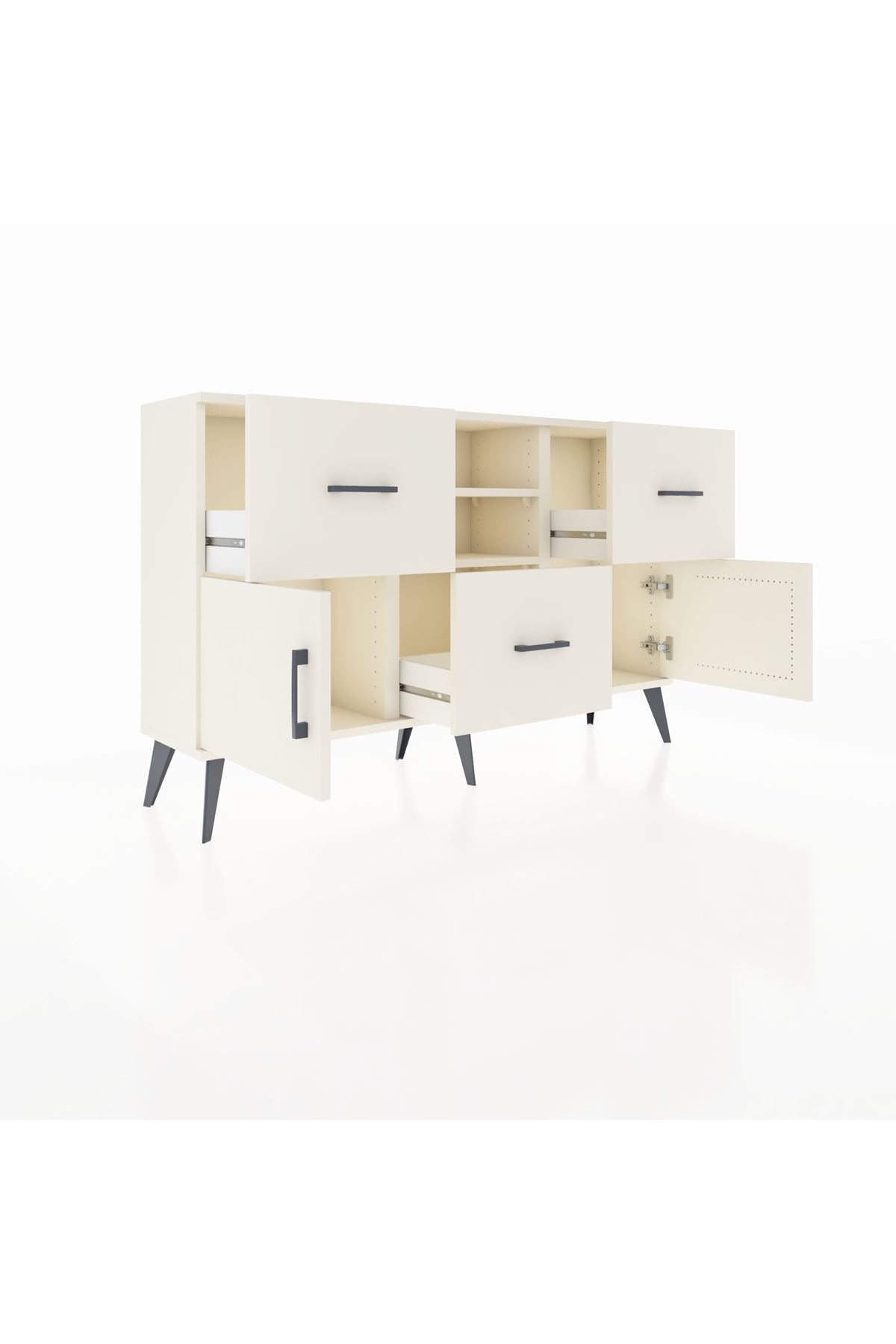 Arges Konsol 2 Raflı 3 Çekmeceli 2 Kapaklı 132x30x83 - S144M043V04A