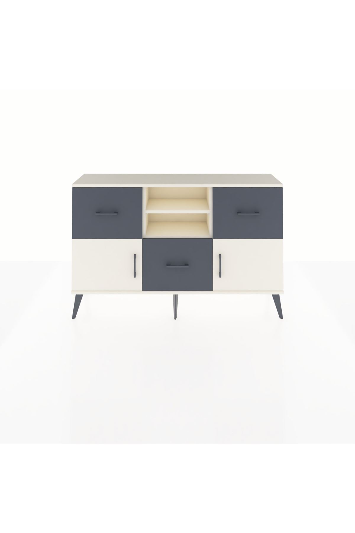 Arges Konsol 2 Raflı 3 Çekmeceli 2 Kapaklı 132x30x83 - S144M043V05A