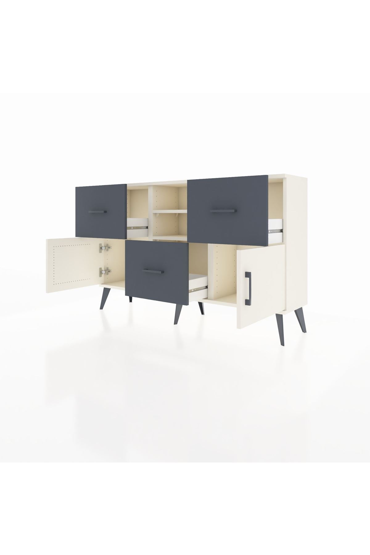 Arges Konsol 2 Raflı 3 Çekmeceli 2 Kapaklı 132x30x83 - S144M043V05A