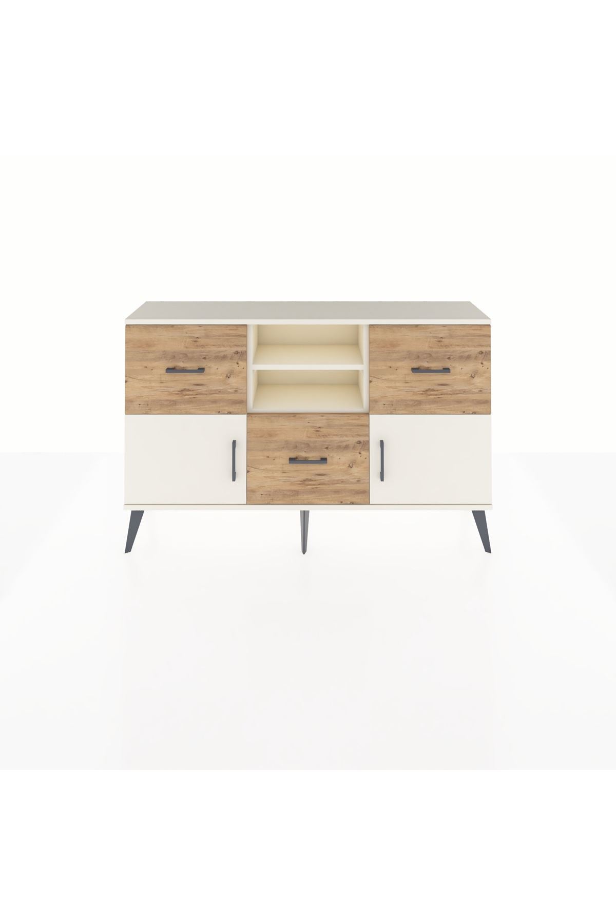 Arges Konsol 2 Raflı 3 Çekmeceli 2 Kapaklı 132x30x83 - S144M043V06A