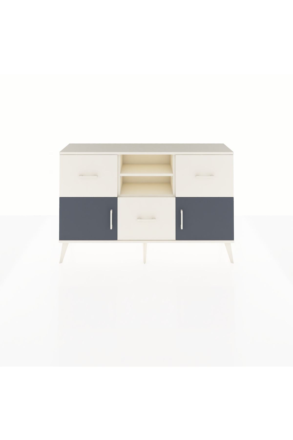 Arges Konsol 2 Raflı 3 Çekmeceli 2 Kapaklı 132x30x83 - S144M043V07A