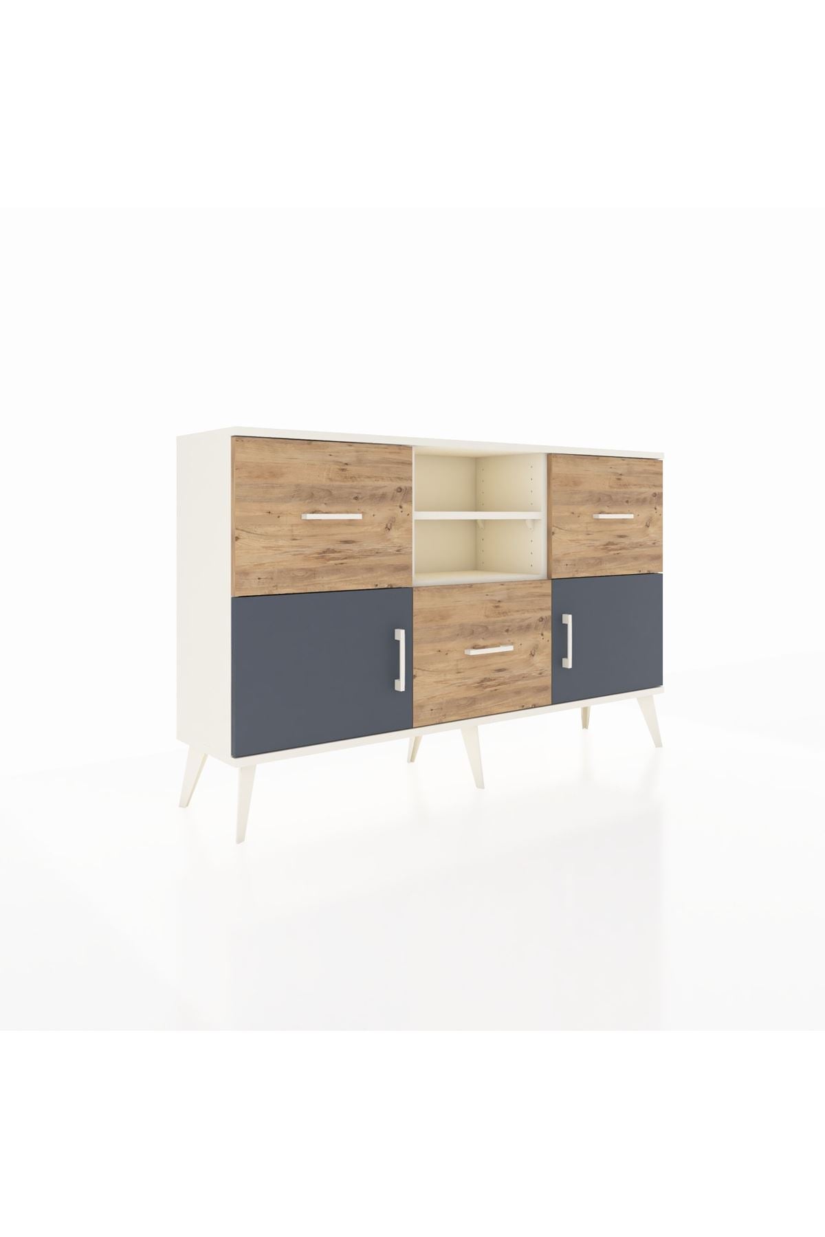 Arges Konsol 2 Raflı 3 Çekmeceli 2 Kapaklı 132x30x83 - S144M043V09A