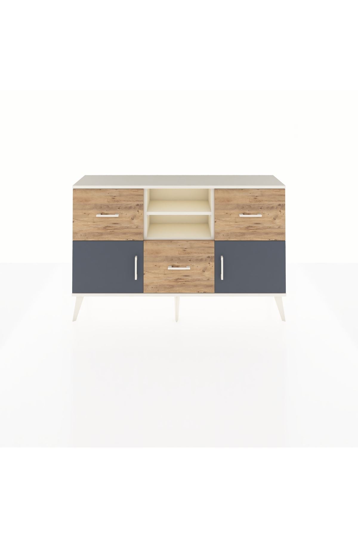 Arges Konsol 2 Raflı 3 Çekmeceli 2 Kapaklı 132x30x83 - S144M043V09A