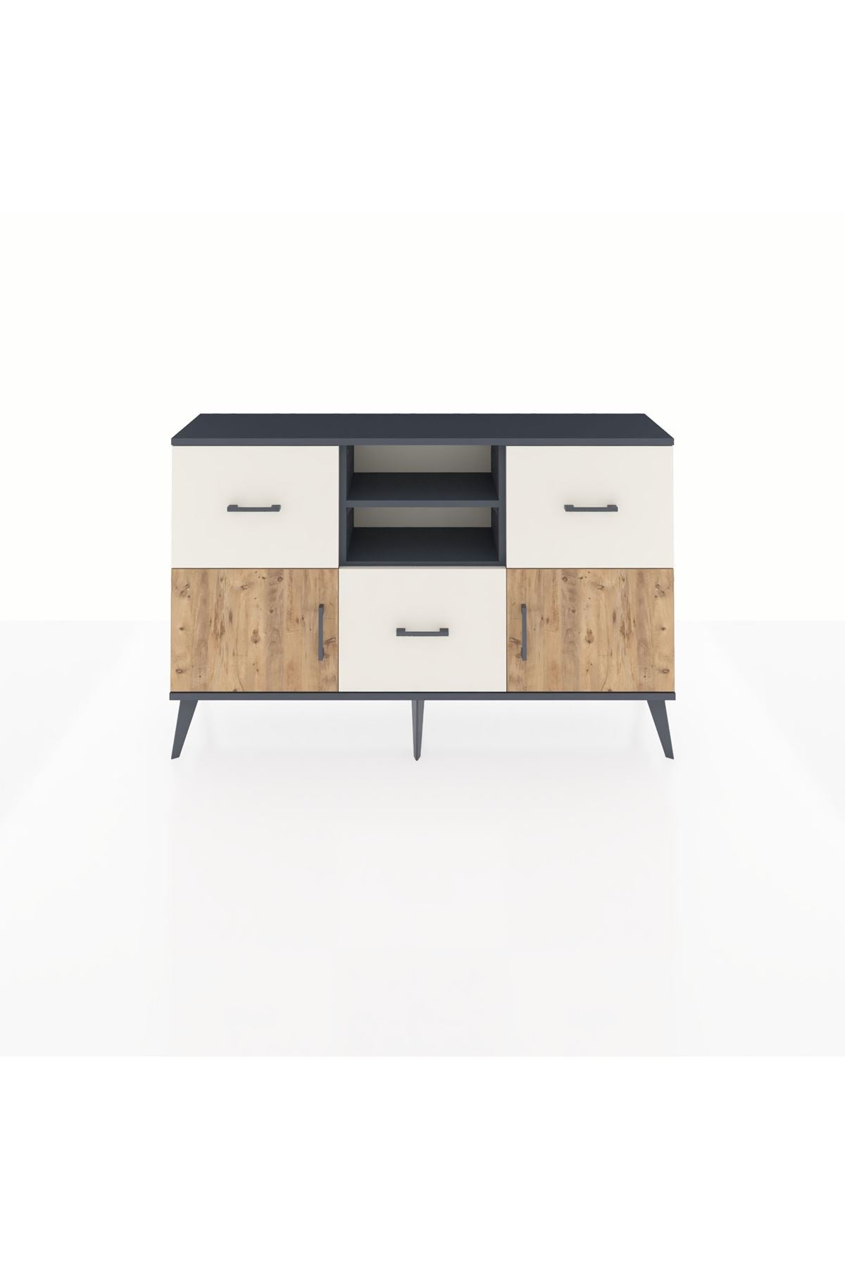 Arges Konsol 2 Raflı 3 Çekmeceli 2 Kapaklı 132x30x83 - S144M043V10A