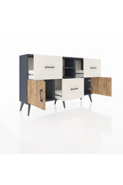 Arges Konsol 2 Raflı 3 Çekmeceli 2 Kapaklı 132x30x83 - S144M043V10A