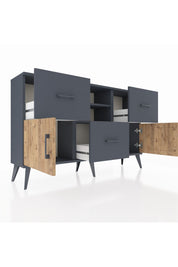 Arges Konsol 2 Raflı 3 Çekmeceli 2 Kapaklı 132x30x83 - S144M043V11A