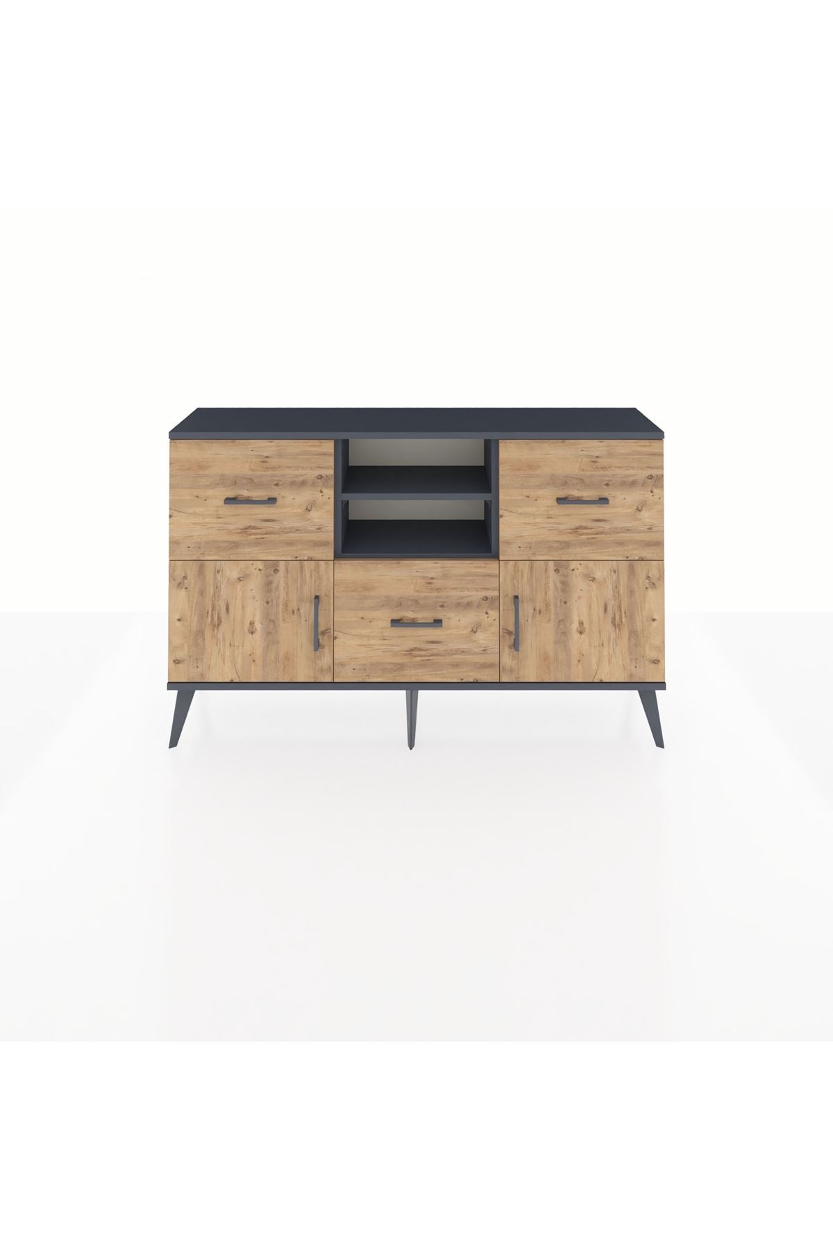 Arges Konsol 2 Raflı 3 Çekmeceli 2 Kapaklı 132x30x83 - S144M043V12A