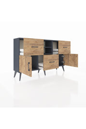 Arges Konsol 2 Raflı 3 Çekmeceli 2 Kapaklı 132x30x83 - S144M043V12A