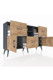 Arges Konsol 2 Raflı 3 Çekmeceli 2 Kapaklı 132x30x83 - S144M043V12A