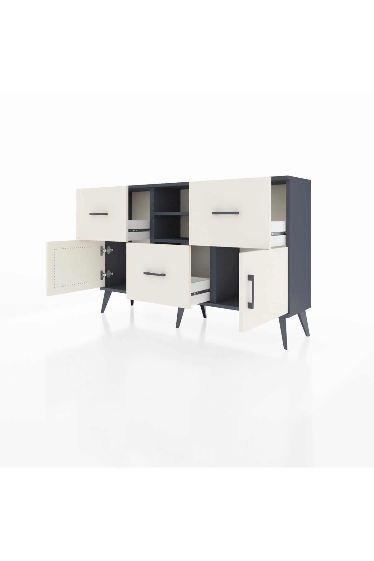 Arges Konsol 2 Raflı 3 Çekmeceli 2 Kapaklı 132x30x83 - S144M043V13A