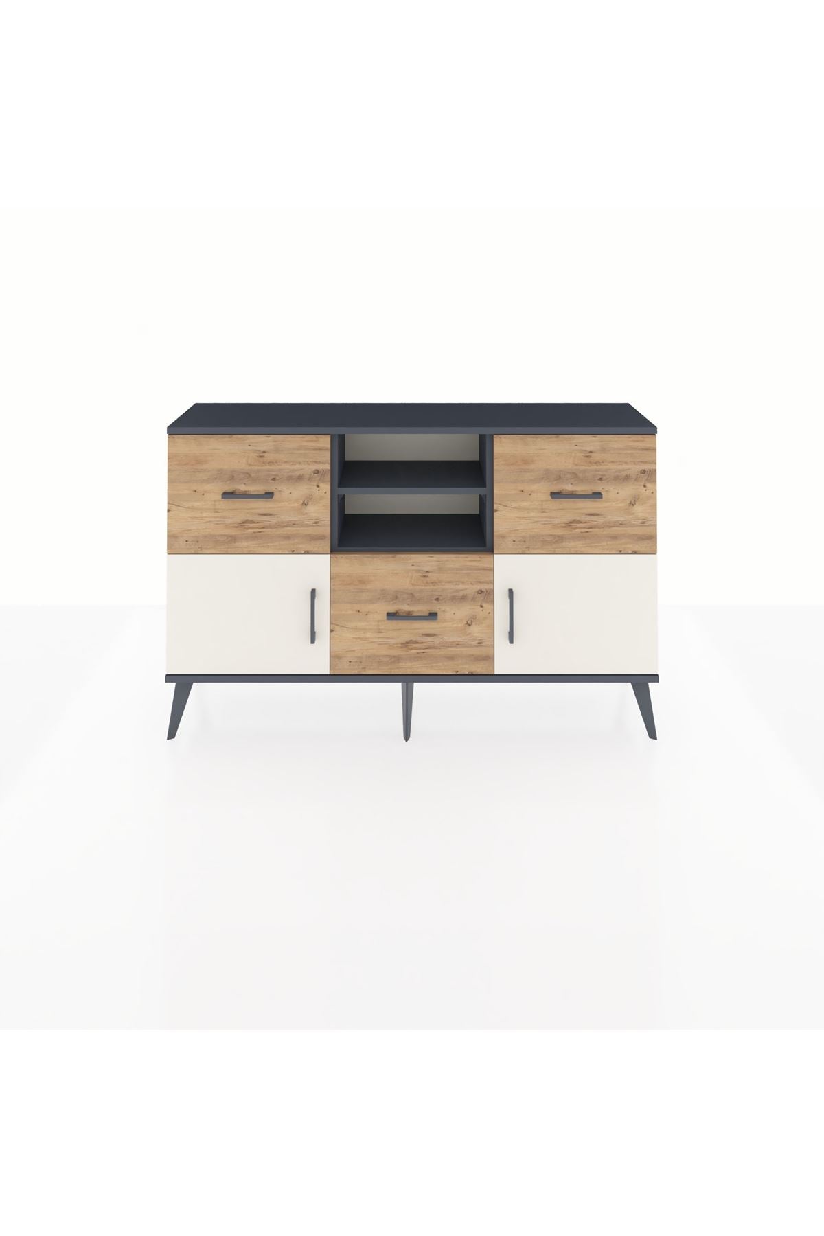 Arges Konsol 2 Raflı 3 Çekmeceli 2 Kapaklı 132x30x83 - S144M043V15A