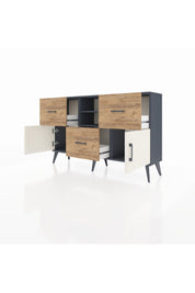 Arges Konsol 2 Raflı 3 Çekmeceli 2 Kapaklı 132x30x83 - S144M043V15A