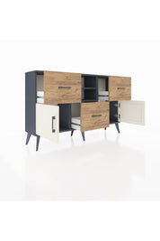 Arges Konsol 2 Raflı 3 Çekmeceli 2 Kapaklı 132x30x83 - S144M043V15A