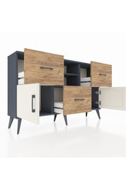 Arges Konsol 2 Raflı 3 Çekmeceli 2 Kapaklı 132x30x83 - S144M043V15A