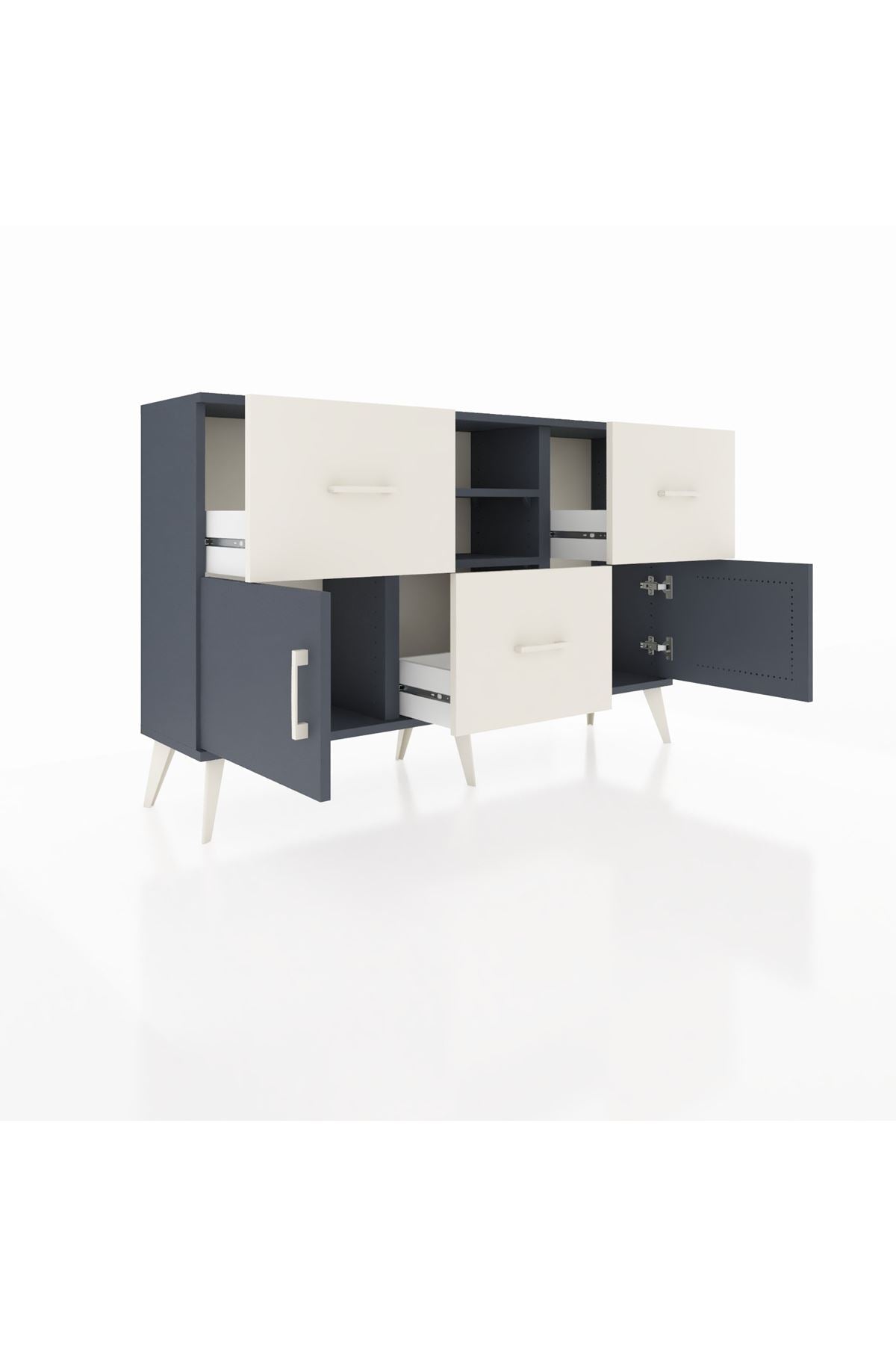 Arges Konsol 2 Raflı 3 Çekmeceli 2 Kapaklı 132x30x83 - S144M043V16A