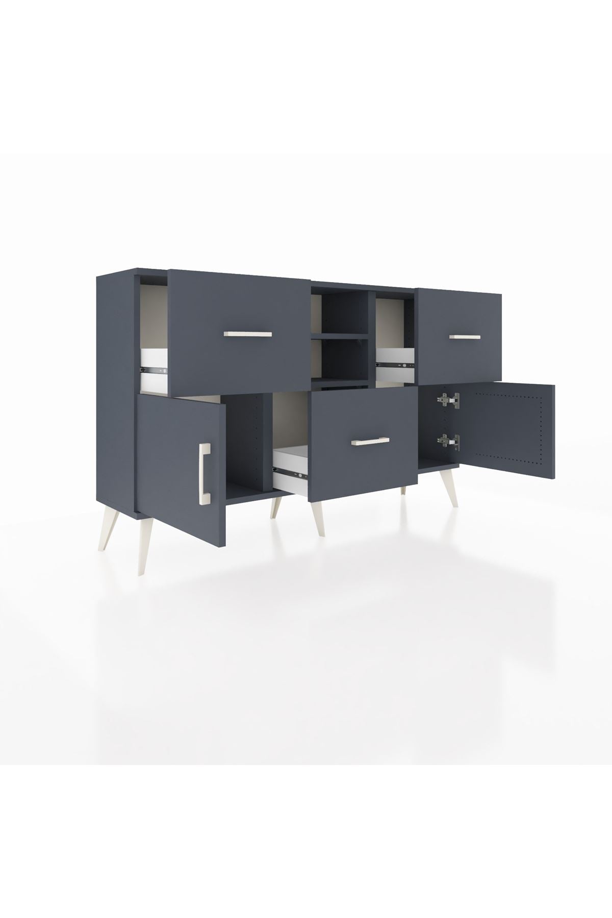 Arges Konsol 2 Raflı 3 Çekmeceli 2 Kapaklı 132x30x83 - S144M043V17A