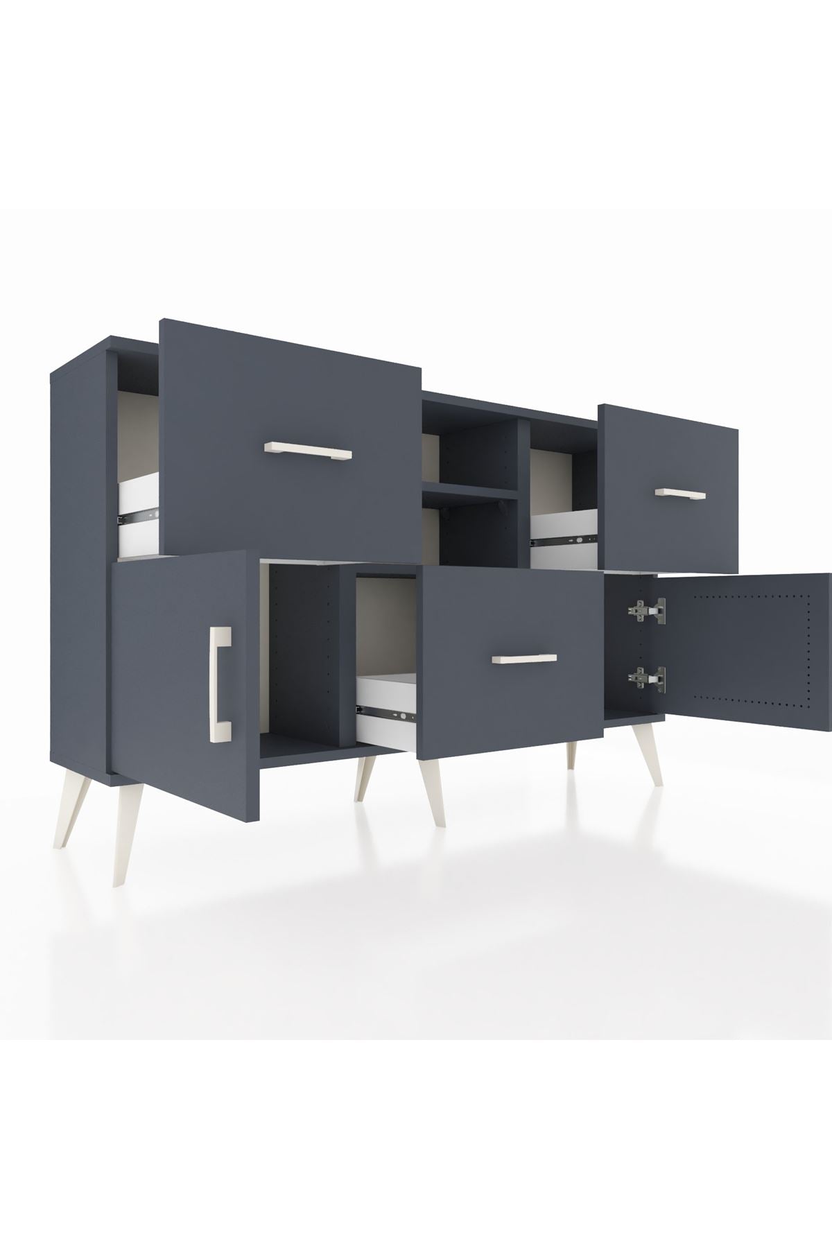 Arges Konsol 2 Raflı 3 Çekmeceli 2 Kapaklı 132x30x83 - S144M043V17A