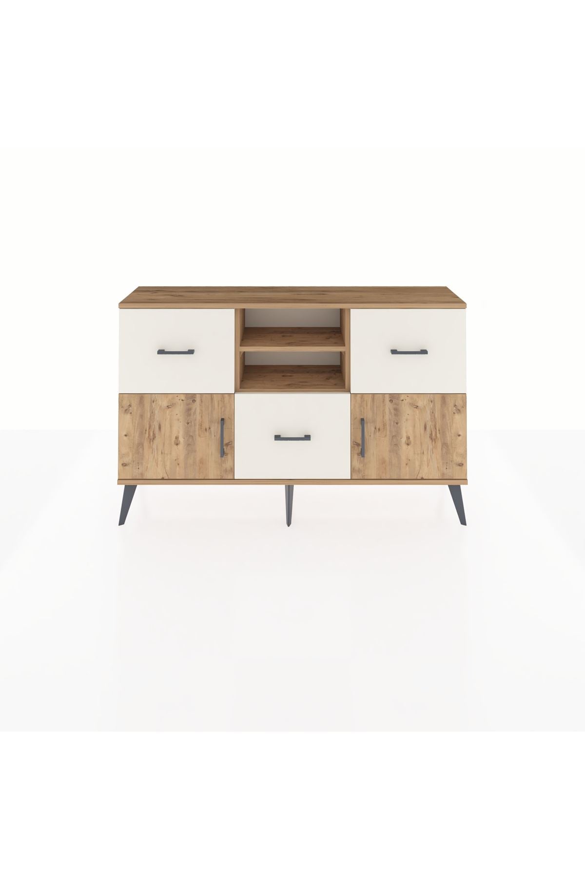 Arges Konsol 2 Raflı 3 Çekmeceli 2 Kapaklı 132x30x83 - S144M043V19A