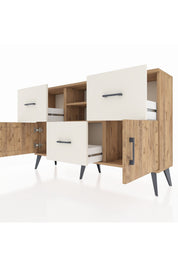 Arges Konsol 2 Raflı 3 Çekmeceli 2 Kapaklı 132x30x83 - S144M043V19A