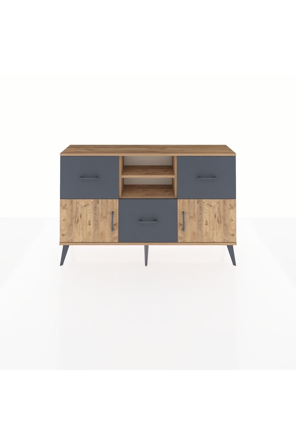 Arges Konsol 2 Raflı 3 Çekmeceli 2 Kapaklı 132x30x83 - S144M043V20A