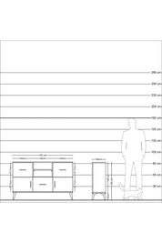 Arges Konsol 2 Raflı 3 Çekmeceli 2 Kapaklı 132x30x83 - S144M043V21A