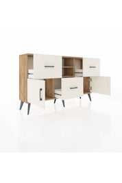 Arges Konsol 2 Raflı 3 Çekmeceli 2 Kapaklı 132x30x83 - S144M043V22A