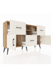 Arges Konsol 2 Raflı 3 Çekmeceli 2 Kapaklı 132x30x83 - S144M043V22A