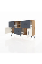 Arges Konsol 2 Raflı 3 Çekmeceli 2 Kapaklı 132x30x83 - S144M043V23A