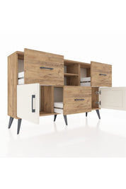 Arges Konsol 2 Raflı 3 Çekmeceli 2 Kapaklı 132x30x83 - S144M043V24A