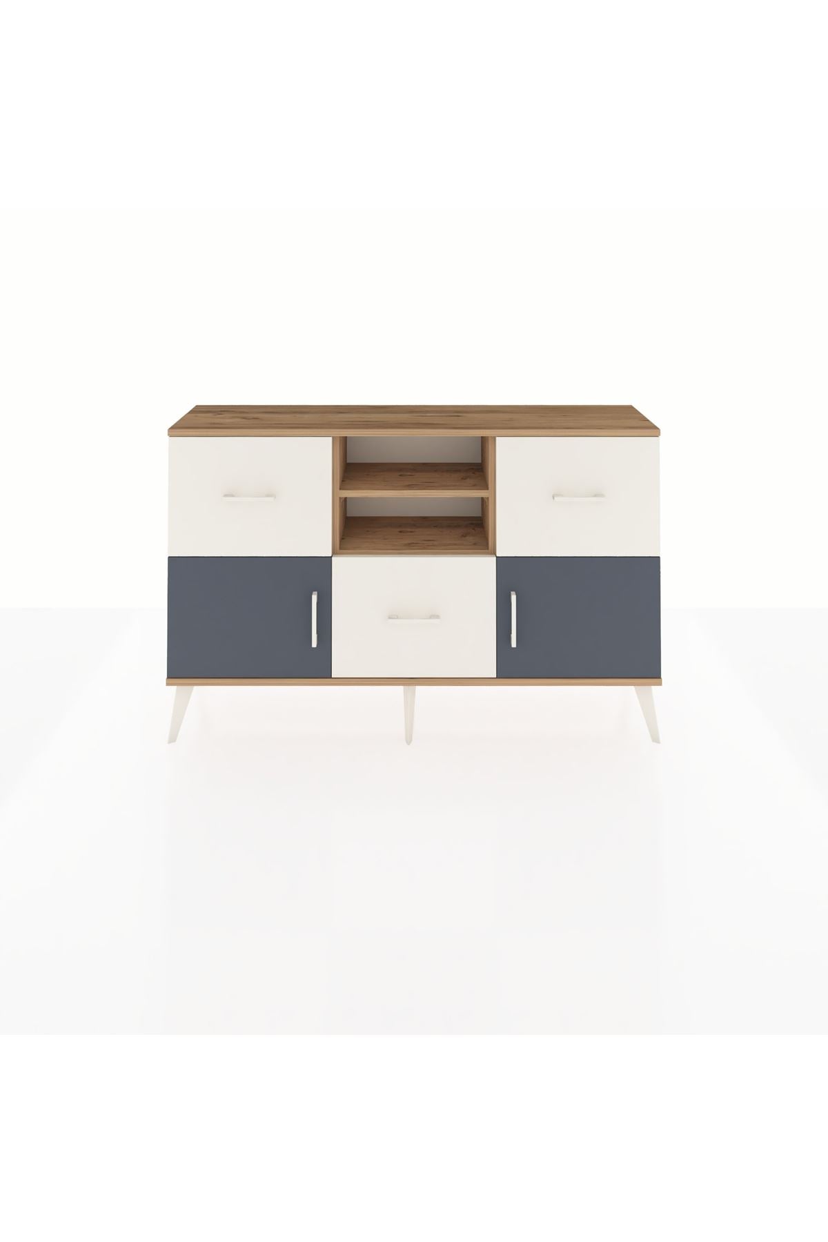 Arges Konsol 2 Raflı 3 Çekmeceli 2 Kapaklı 132x30x83 - S144M043V25A