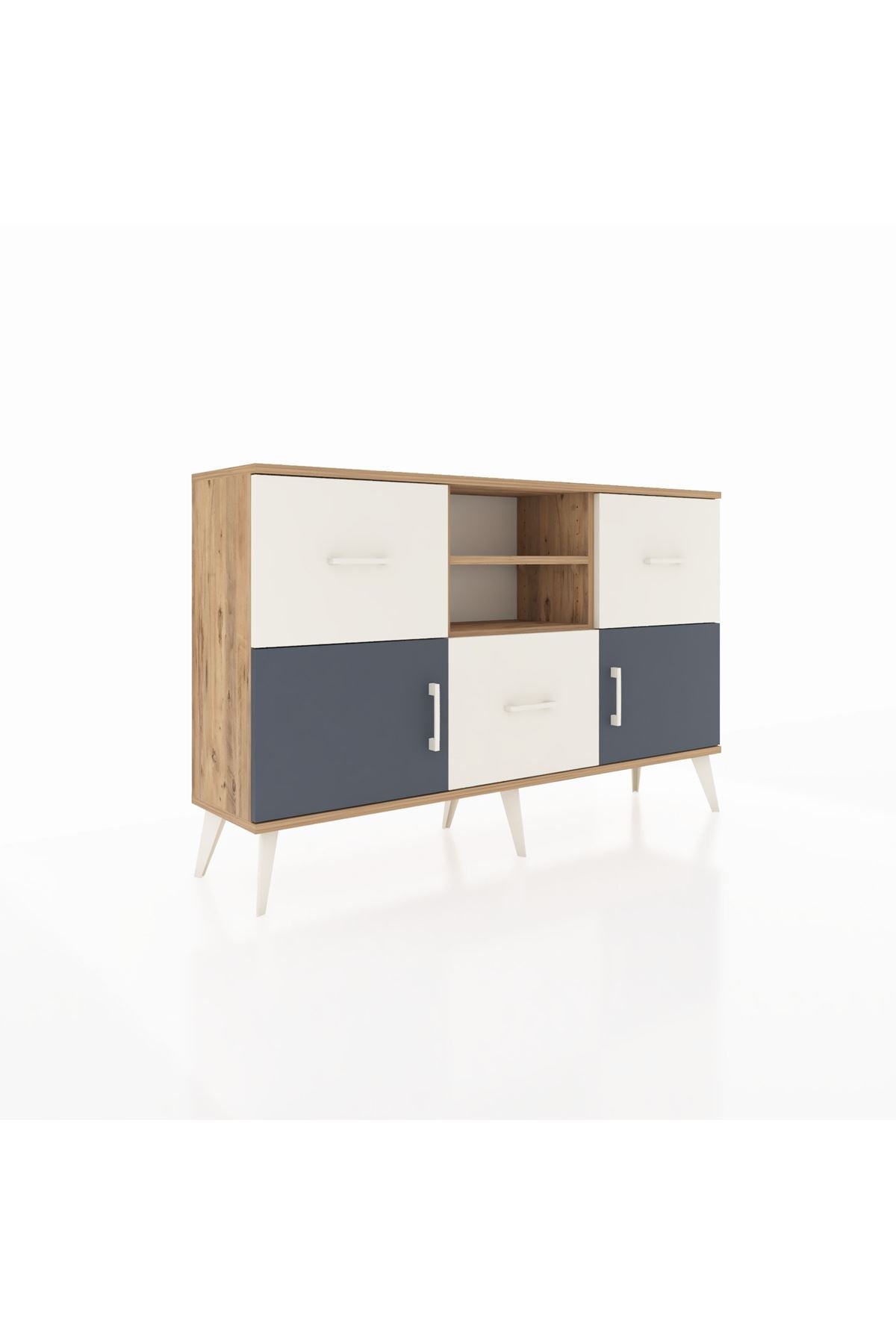 Arges Konsol 2 Raflı 3 Çekmeceli 2 Kapaklı 132x30x83 - S144M043V25A