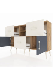 Arges Konsol 2 Raflı 3 Çekmeceli 2 Kapaklı 132x30x83 - S144M043V25A