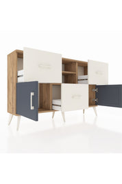 Arges Konsol 2 Raflı 3 Çekmeceli 2 Kapaklı 132x30x83 - S144M043V25A