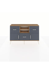 Arges Konsol 2 Raflı 3 Çekmeceli 2 Kapaklı 132x30x83
