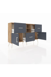 Arges Konsol 2 Raflı 3 Çekmeceli 2 Kapaklı 132x30x83 - S144M043V26A