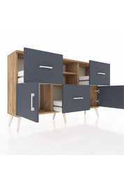 Arges Konsol 2 Raflı 3 Çekmeceli 2 Kapaklı 132x30x83 - S144M043V26A