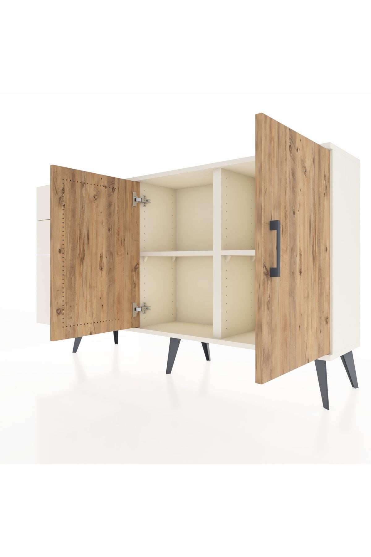 Arges Konsol 2 Raflı 3 Çekmeceli 2 Kapaklı 132x30x83 - S144M044V01A