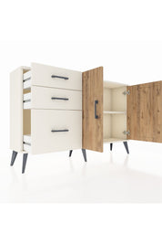 Arges Konsol 2 Raflı 3 Çekmeceli 2 Kapaklı 132x30x83 - S144M044V01A