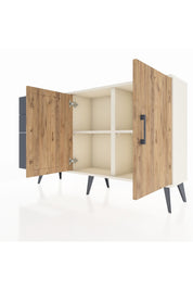 Arges Konsol 2 Raflı 3 Çekmeceli 2 Kapaklı 132x30x83 - S144M044V02A