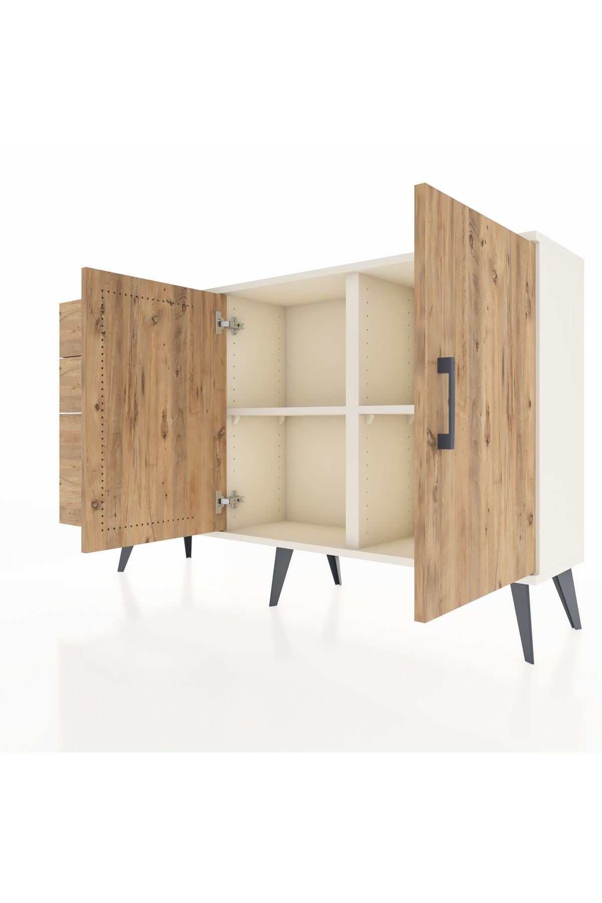 Arges Konsol 2 Raflı 3 Çekmeceli 2 Kapaklı 132x30x83 - S144M044V03A