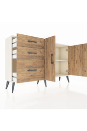 Arges Konsol 2 Raflı 3 Çekmeceli 2 Kapaklı 132x30x83 - S144M044V03A