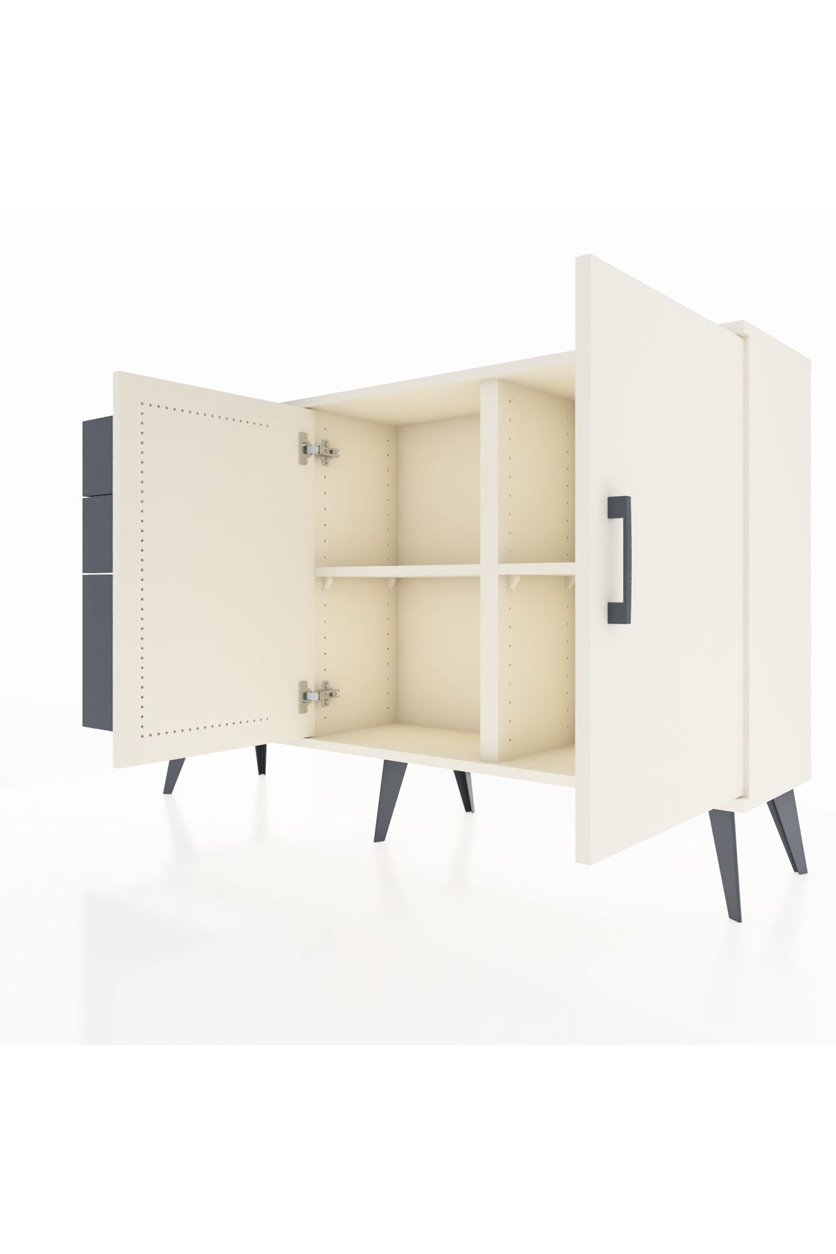 Arges Konsol 2 Raflı 3 Çekmeceli 2 Kapaklı 132x30x83 - S144M044V05A